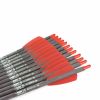 7.5" inch R9 Crossbow Bolts Carbon Arrows 2" Red Vanes with 100grain Broadhead