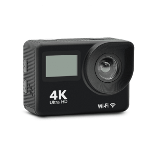 4K HD dual screen with WIFI motion camera (Option: Black belt remote control)