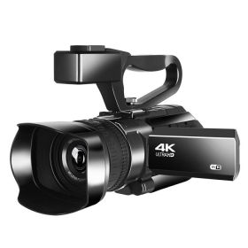 New Handheld High-Definition Digital Video Camera 4K Conference Camera Recorder Short Video Camera Dv (Color: Black)