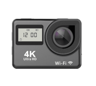 4K HD dual screen with WIFI motion camera (Option: Silver Belt Remote Control)