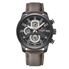 Fashion Luminous Waterproof Luminous Needle Large Dial Watch Male (Color: Dark Grey)