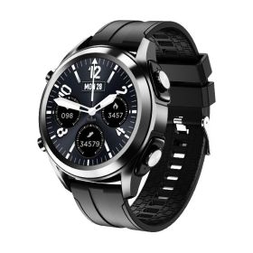 Men's Bluetooth Headset Combo Heart Rate Blood Pressure Sports Technology Smart Watch (Color: Black)