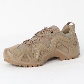Military Fan Outdoor Boots Sports Tactics (Option: Khaki-Low help-44)