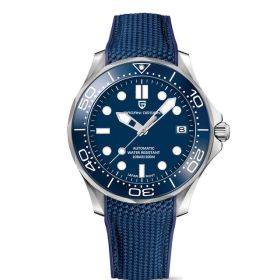 Business Men's Waterproof Luminous Sports Watch (Option: Leather tape blue)