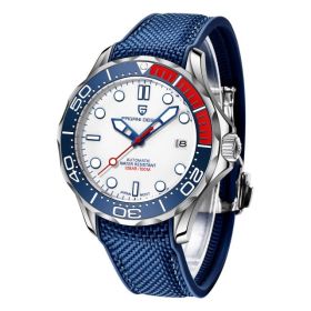 Business Men's Waterproof Luminous Sports Watch (Option: Leather tape white)