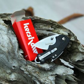 Stainless Steel Casxiu 3800 Folding Knife Portable Outdoor (Color: Black)