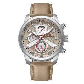 Fashion Luminous Waterproof Luminous Needle Large Dial Watch Male (Color: Champagne)