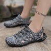 Graffiti Men's Slides Sandals Summer Hole Shoes Garden Outdoor Casual Beach Sandale Male Non-slip Breathable Walking Shoes
